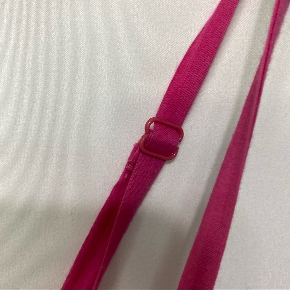 NWT- Manito Trend-Fuchsia Solid Eyelit Tie back Dress -M - Picture 9 of 14